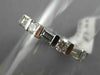 ESTATE 1.60CT ROUND & BAGUETTE DIAMOND PLATINUM ETERNITY ANNIVERSARY RING #2185