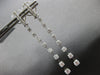 2.11CT DIAMOND 18K WHITE GOLD CLASSIC ROUND BY THE YARD CLIP ON HANGING EARRINGS