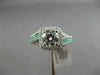 ESTATE 1.34CT DIAMOND & AAA PARAIBA 14K WHITE GOLD INFINITY HALO ENGAGEMENT RING