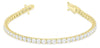 ESTATE LARGE 8.0CT DIAMOND 14KT YELLOW GOLD 3D CLASSIC ROUND TENNIS BRACELET