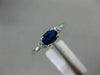 ESTATE .71CT DIAMOND & AAA OVAL SAPPHIRE 14KT WHITE GOLD FRIENDSHIP PROMISE RING