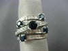 ESTATE WIDE 2.15CT DIAMOND SAPPHIRE 14KT WHITE GOLD CRISS CROSS ANNIVERSARY RING