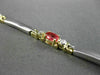 ESTATE 1.67CTW DIAMOND & AAA MULTI SAPPHIRE 14KT TWO TONE GOLD TENNIS BRACELET