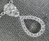 ESTATE .56CT DIAMOND 18KT WHITE GOLD 3D CLASSIC OPEN TEAR DROP LOVE PENDANT