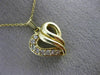 ESTATE .24CT DIAMOND 14KT YELLOW GOLD 3D CLASSIC OPEN HEART SWIRL PENDANT #15541