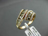 ESTATE WIDE 1.3CT WHITE & FANCY YELLOW DIAMOND 14KT ROSE GOLD ETOILE DOUBLE RING