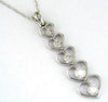 .50CT DIAMOND 14K WHITE GOLD 3D ROUND OPEN HEART GRADUATING JOURNEY LOVE PENDANT