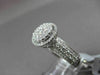 ESTATE 1.15CT DIAMOND 18KT WHITE GOLD 3D HALO CLUSTER PROMISE ENGAGEMENT RING