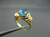 ESTATE WIDE 1.65CT DIAMOND & LONDON BLUE TOPAZ 14KT TWO TONE GOLD PEAR RING 1501
