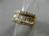 ESTATE 1.80CT ROUND & BAGUETTE DIAMOND 14KT YELLOW GOLD ANNIVERSARY RING #20382
