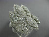 ESTATE LARGE 3.68CT DIAMOND 18KT WHITE GOLD 3D CLUSTER MARQUISE SHAPE LOVE RING