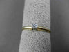 ESTATE .10CT DIAMOND 14KT TWO TONE GOLD CLASSIC SOLITAIRE FRIENDSHIP RING #23780