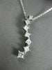 ESTATE .47CT DIAMOND 14KT WHITE GOLD PRINCESS JOURNEY FLOATING PENDANT #17635