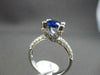 ESTATE WIDE 2.08CT DIAMOND & AAA SAPPHIRE 18K WHITE GOLD ENGAGEMENT RING AMAZING