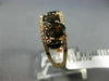 WIDE 3.93CT WHITE CHOCOLATE FANCY DIAMOND & AAA SMOKEY TOPAZ 14KT ROSE GOLD RING