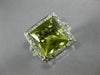 EXTRA LARGE 4.60CT DIAMOND & AAA GREEN AMETHYST 14KT WHITE GOLD 3D PRINCESS RING