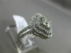 ESTATE WIDE .97CT DIAMOND 14KT WHITE GOLD FLOWER DOUBLE HALO OPEN FILIGREE RING