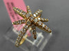ESTATE LARGE .48CT DIAMOND 18KT ROSE GOLD 3D CLASSIC SNOWFLAKE STAR LOVE RING
