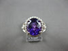 4.88CT DIAMOND & AAA AMETHYST 14KT WHITE GOLD OVAL & ROUND HALO ENGAGEMENT RING