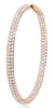 LARGE 6.83CT DIAMOND 18KT ROSE GOLD 3D CLASSIC 3 ROW INSIDE OUT HANGING EARRINGS
