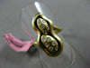 ESTATE LARGE .18CT ROUND DIAMOND 18KT YELLOW GOLD 3D ALLIGATOR ETOILE SHELL RING