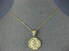 ESTATE 14KT YELLOW GOLD 3D OCTAGON HEALTH GUARD ENGRAVEABLE PENDANT #25079