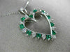 ESTATE .40CT PRINCESS CUT DIAMOND 14KT WHITE GOLD CLASSIC HEART PENDANT #15600