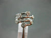 ESTATE WIDE .60CT DIAMOND 14KT WHITE GOLD SIX STONE CRISS CROSS ETOILE FUN RING