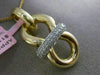ESTATE LARGE .40CT DIAMOND 14K WHITE & YELLOW GOLD 3D PAVE BOW LOVE KNOT PENDANT