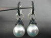 LARGE 1.57CT DIAMOND AAA SAPPHIRE & SOUTH SEA PEARL 18KT WHITE GOLD 3D EARRINGS