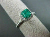 ESTATE 1.31CT AAA EMERALD & DIAMOND 14KT WHITE GOLD HALO ENGAGEMENT RING #22244