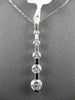 ESTATE 1.40CT DIAMOND 14KT WHITE GOLD 3D ETOILE FIVE  STONE JOURNEY LOVE PENDANT