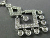 ESTATE .51CT DIAMOND 14KT WHITE GOLD PAVE FILIGREE MILGRAIN CHANDELIER NECKLACE
