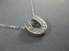 ESTATE .20CT DIAMOND 14KT WHITE GOLD 3D HORSE SHOE LUCKY FUN PENDANT #26970