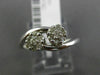 ESTATE .25CT ROUND DIAMOND 14KT WHITE GOLD 3D DOUBLE FLOWE INFINITY LOVE RING