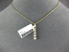 ESTATE .14CT DIAMOND 14KT 2 TONE GOLD CLASSIC 5 STONE JOURNEY BEZEL LOVE PENDANT