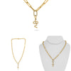 .21CT DIAMOND & AAA SAPPHIRE 14KT YELLOW GOLD 3D ROUND SNAKE LARIAT FUN NECKLACE
