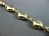 ESTATE 14KT YELLOW GOLD & ROUND BLUE CRYSTAL FLORAL EVIL EYE BRACELET #22954