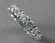 ESTATE 4.50CT DIAMOND 14K WHITE GOLD ETERNITY WEDDING ANNIVERSARY RING #21955