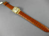 ANTIQUE NORMAN AAA GARNET 14KT YELLOW GOLD CLASSIC SQUARE ETCHING WATCH #2417