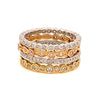 LARGE 1.16CT DIAMOND 18KT TRI COLOR GOLD 3D FILIGREE STACKABLE ANNIVERSARY RING