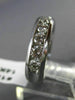ESTATE WIDE 1.50CT DIAMOND 14K WHITE GOLD 9 STONE WEDDING ANNIVERSARY RING 15125