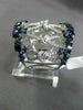 ESTATE MASSIVE 2.82CT DIAMOND & SAPPHIRE 18KT WHITE GOLD INFINITY COCKTAIL RING