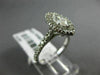 ESTATE LARGE 1.0CT ROUND & MARQUISE DIAMOND 14K WHITE GOLD HALO ENGAGEMENT RING