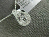 ESTATE .60CT DIAMOND 18KT WHITE GOLD 3D CLUSTER ROUND ETOILE TEAR DROP PENDANT