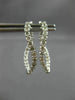 ESTATE 1.0CT DIAMOND 14K WHITE GOLD CLASSIC OVAL CURVED INSIDE OUT HOOP EARRINGS