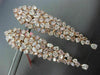 ESTATE EXTRA LARGE 18.98CT PINK DIAMOND 18KT ROSE GOLD CLUSTER HANGING EARRINGS