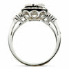 ESTATE 1.39CT ROUND DIAMOND 18KT WHITE GOLD CLUSTER SQUARE LOVE ENGAGEMENT RING
