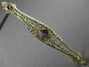 ANTIQUE .30CT AAA AMETHYST 14K 2 TONE GOLD HANDCRAFTED FILIGREE PIN BROOCH 26093