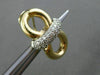 ESTATE LARGE .92CT DIAMOND 14KT TWO TONE GOLD OVAL LOVE KNOT CLIP ON EARRINGS